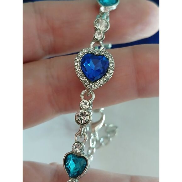 Titanic Heart of the Ocean Blue Heart Bracelet Purchased at Attraction Gift Shop - Picture 13 of 16
